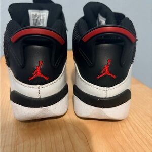 Jordan Kids Black White Red Sneakers